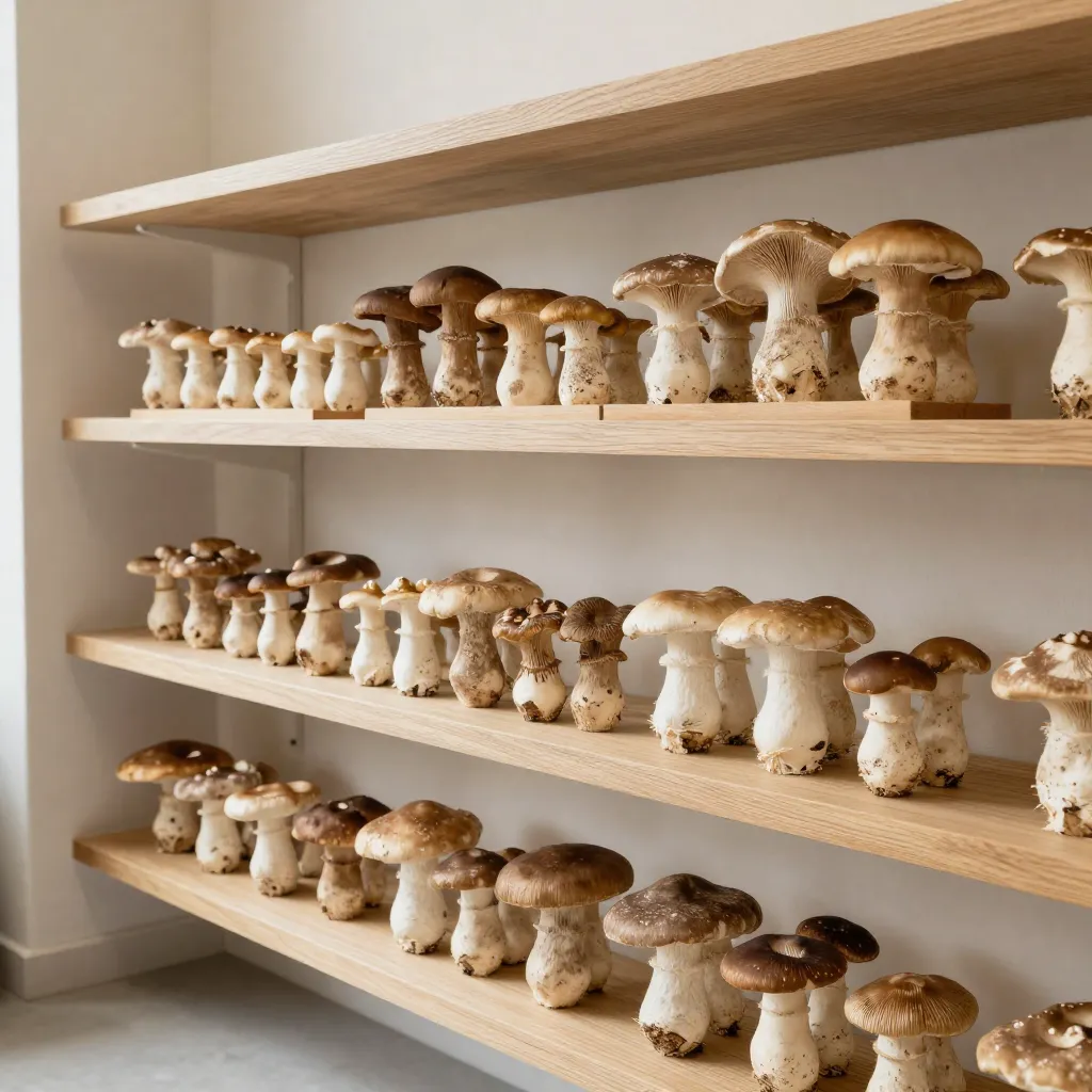 Various mushroom grow kits displayed together